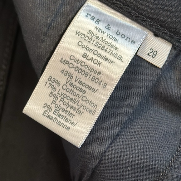 RAG & BONE Black Jeans Nina High-Rise Ankle Cigarette NWOT Size 29 Short - Picture 8 of 9